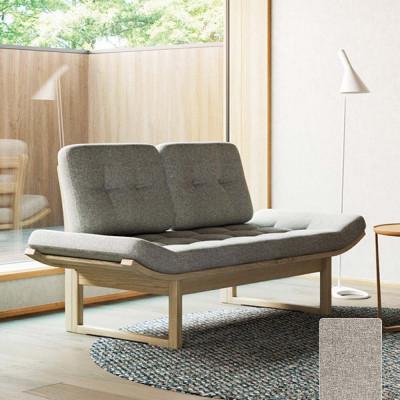ふるさと納税 旭川市 旭川家具カンディハウスのアルプソファーベッドS北海道タモNF/張地布ブレンドLGY_01823