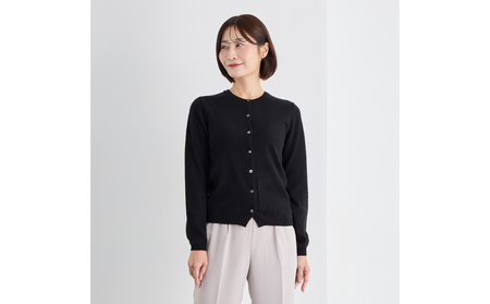 ベビーカシミヤ　カーディガン　レディース　Mサイズ　【ブラック】 【178006-2】 ｶｼﾐﾔ 天然素材 ｾｰﾀｰ 服 国産 国内製造 ﾍﾞﾋﾞｰｶｼﾐﾔ