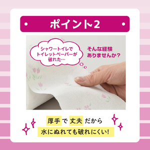 定期便 年2回 6ヶ月毎のお届け エリエール シャワートイレのためにつくった吸水力が2倍のトイレットペーパー フラワープリント香水付 12ロール×3個（36ロール）×2回発送（計72ロール）