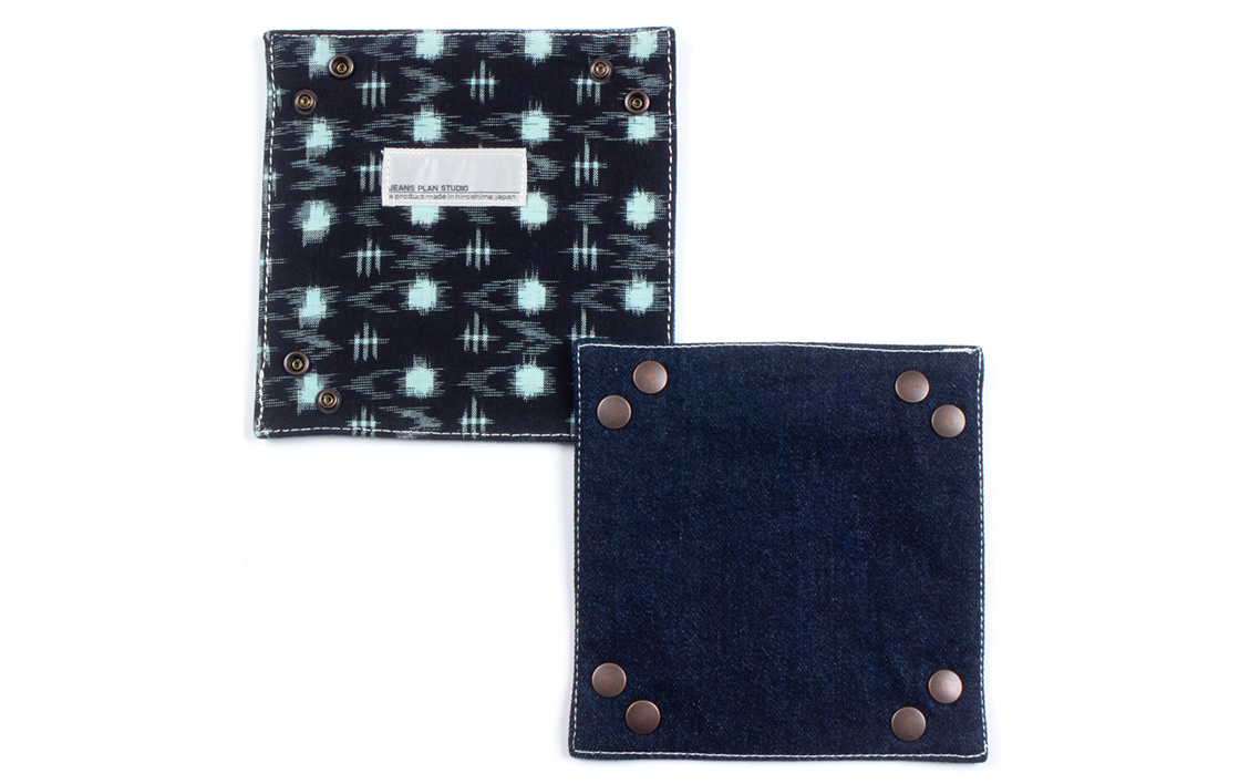 No.281 デニム備後絣トレイ（小）＃インディゴ