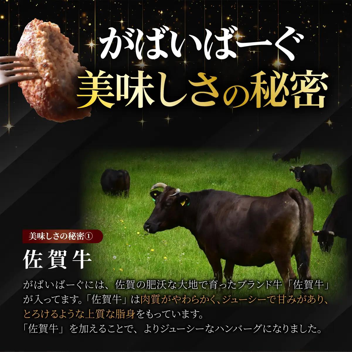 老舗55年【佐賀牛入】黒毛和牛ハンバーグ がばいばーぐ 6個（140g×6個）【焼くだけ】