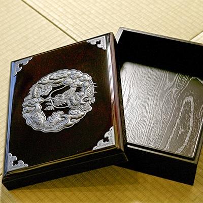 ふるさと納税 利府町 仙台箪笥　文箱　木地呂漆塗　竜金具 |  | 02