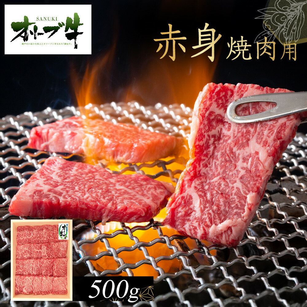 【ふるさと納税】オリーブ牛　赤身焼肉用　500g | 肉 お肉 にく 食品 香川県産 人気 おすすめ 送料無料 ギフト