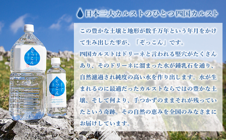 四国カルスト天然水ぞっこん 500ｍL×24本、2L×6本 NZS0005