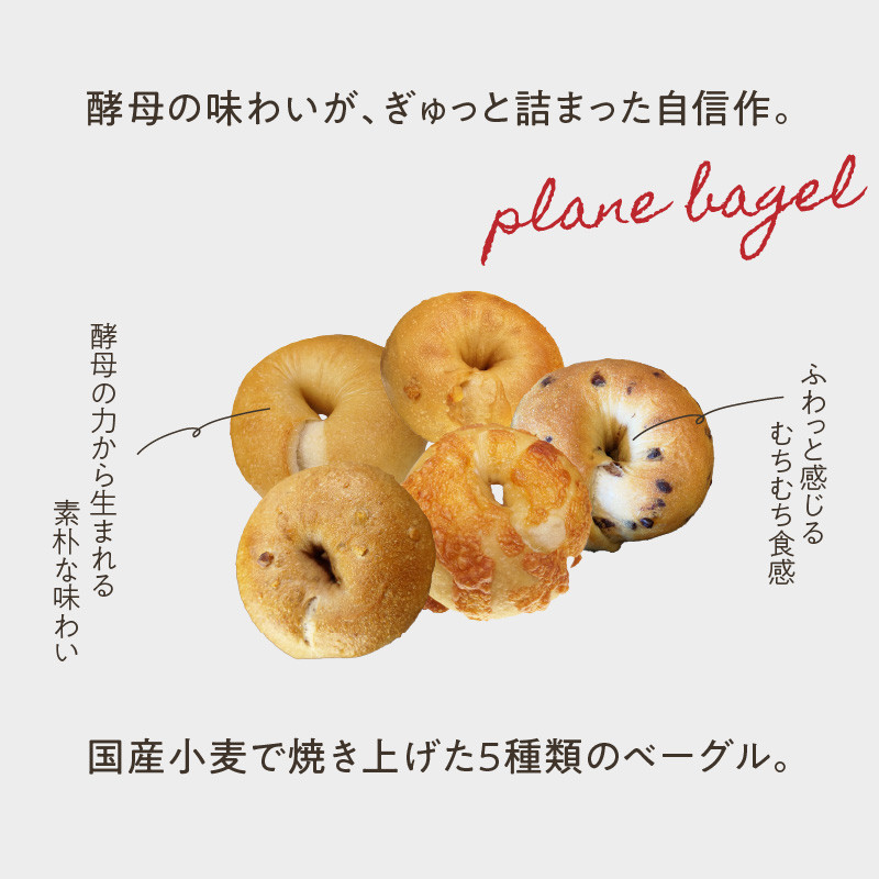 【母の日ギフト】国産小麦＆自家培養酵母100％　酵母ベーグル5種×2個 ≪5月10日お届け≫