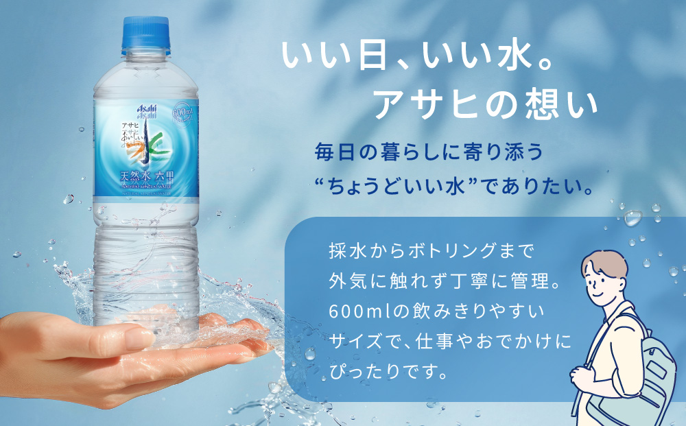 アサヒ飲料 おいしい水 天然水 六甲（600mlペットボトル×24本）