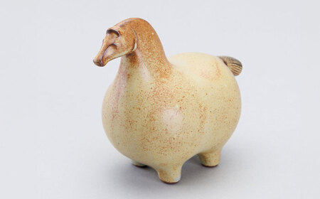 【瀬戸焼】オブジェ　ウマ（D2） / オブジェ インテリア 馬[BBAJ025]