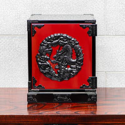 ふるさと納税 利府町 仙台箪笥 舟箪笥 前朱色漆・側黒呂漆塗り