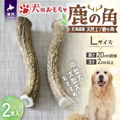 ふるさと納税 浦河町 犬用「鹿の角」Lサイズ×2本[53-1597]