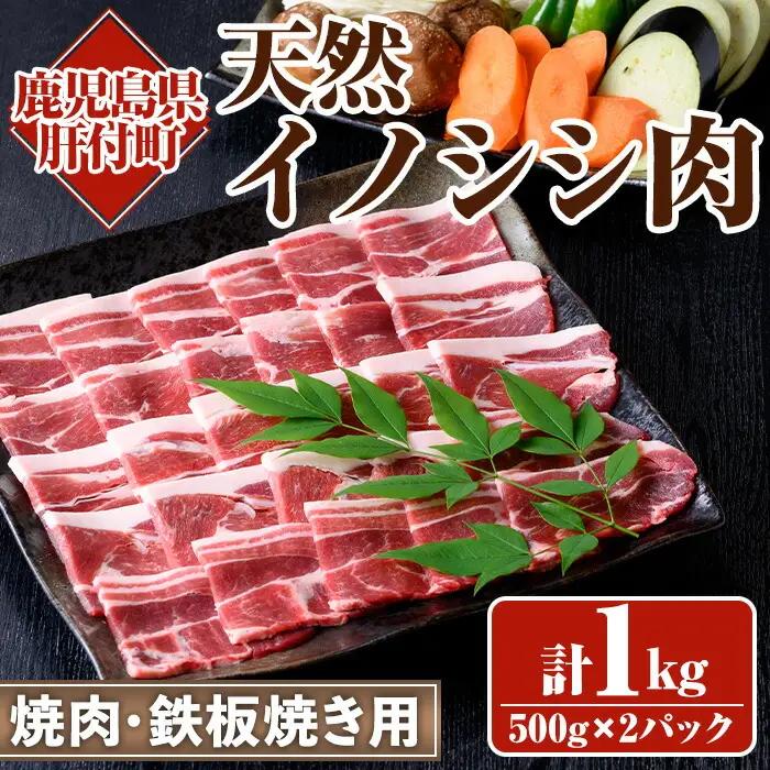 猪肉 ジビエ 焼肉用 計1kg 国産 イノシシ肉 切り落とし【きらく】A59003