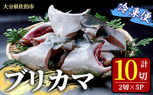 ブリカマ (計10切・2切×5P) 魚介 ブリ 鰤 養殖 塩焼き 冷凍 おつまみ おかず 海鮮 海の直売所 大分県 佐伯市【AS146】【海べ (株)】