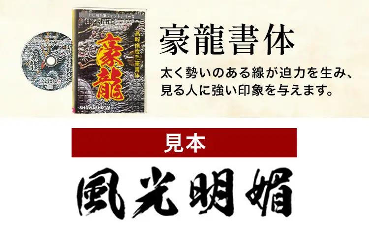 高解像度書体 豪龍書体 《30日以内に出荷予定(土日祝除く)》