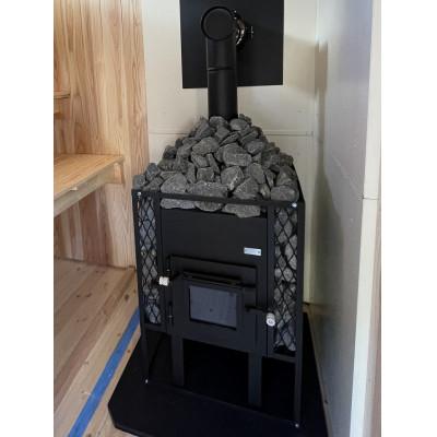 ふるさと納税 茅野市 フィンランド式サウナストーブ (ストーンケージタイプ)+サウナストーン約140kg【複数個口で配送】