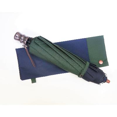 ふるさと納税 都留市 【数量限定】小宮商店 橘 雨晴兼用折りたたみ傘　60cm ネイビー×グリーン |  | 02