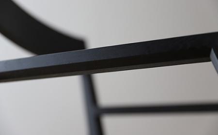 【開梱設置】高野木工 キールチェアWO 肘付き（黒塗装／座面：CHART6グレー）【10年保証】