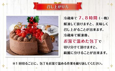 【先行予約】【2025年12月23日お届け】 クリスマスチョコケーキ 5号サイズ | クリスマスケーキ _04256