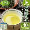 【ふるさと納税】若蒸上煎茶TEA BAG(計40P・3g5P入×8袋) 鹿児島 国産 九州産 日本茶 若蒸茶 お茶 緑茶 ティーバッグ【柳田製茶】