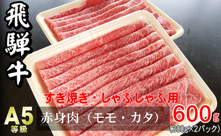 牛肉 飛騨牛 すき焼き しゃぶしゃぶ セット 赤身 モモ 又は カタ 600g 黒毛和牛 A5 美味しい お肉 牛 肉 和牛 すき焼き肉 すきやき すき焼肉 しゃぶしゃぶ肉 【岐阜県瑞穂市】