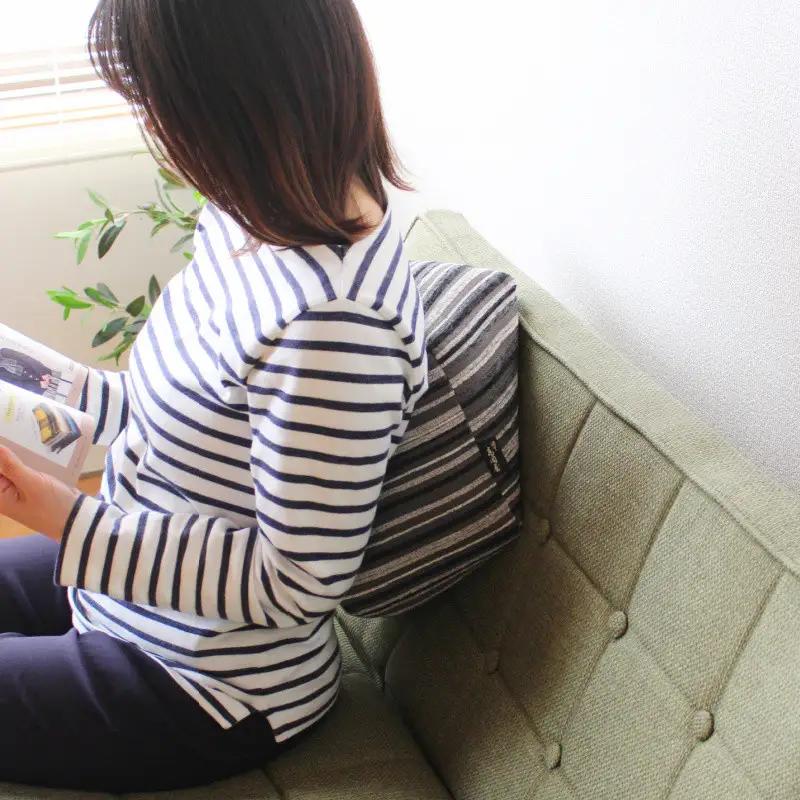 【洛中高岡屋】シンプルなデザインと素材感 おじゃみ座布団＜グラフ・ブラック＞[ 京都 老舗 座ぶとん クッション お手玉 黒 ストライプ リラックスアイテム 人気 おすすめ ラクに座れる 座り心地抜群