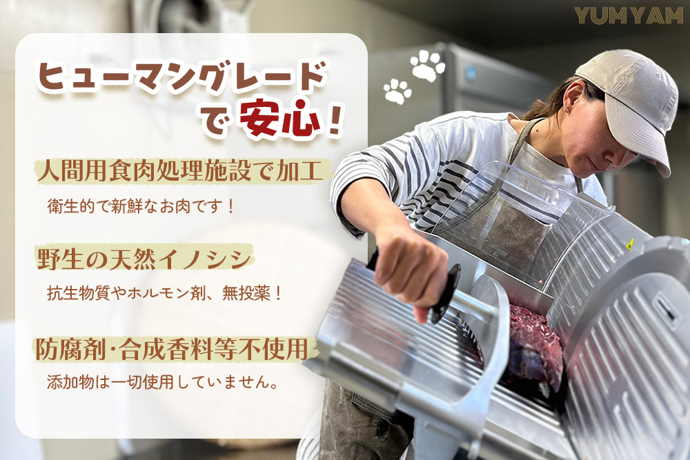 脊振ジビエの YUMYAM JERKY【ジビエ イノシシ ペットフード おやつ 低カロリー 高タンパク】(H121101)