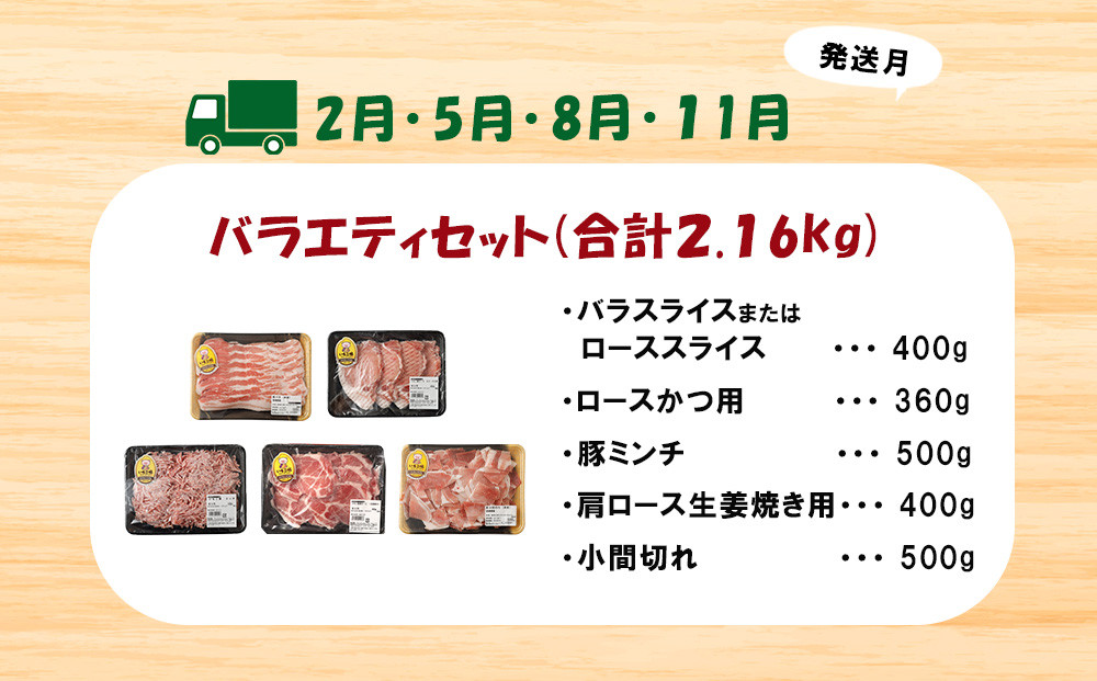 【定期便3ヶ月】えびの市発(彩) いもこ豚 あれこれ届く【合計6.36kg】定期便 セット