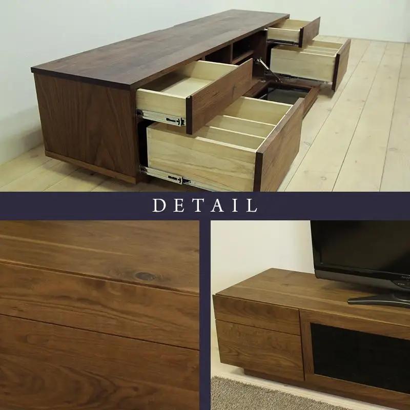 【大川家具】無垢材 テレビボード  ハイタイプ テレビ台 TV台 凛 type2 幅1800  ウォールナット ナチュラル インテリア おしゃれ 収納 国産  完成品 組み立て不要 高級感【設置付き】