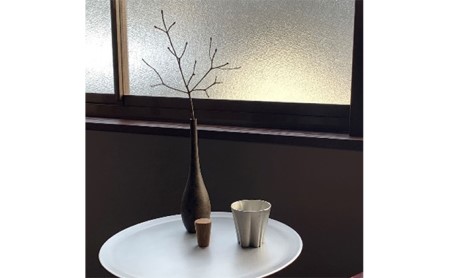 【高岡銅器】花入 そろり 赤錆色