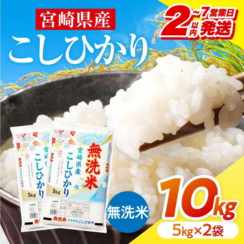 米 こしひかり 無洗米 合計10kg 米[令和8年産 宮崎県産 5kg×2袋 2～7営業日以内に発送予定]