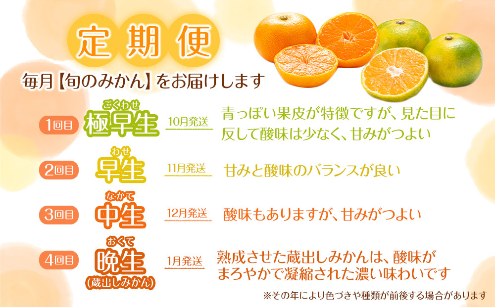 ［定期便］森本農園の手選別 訳ありみかん 約10kg サイズ混合 和歌山県産 ［北海道・沖縄・離島配送不可］［2026年10月～2027年1月まで全4回お届け］ ［RN166］