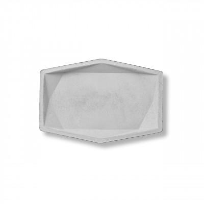 ふるさと納税 富山県 colm多角形レザートレイL グレー「立体成型してつくった本革製多角形トレイ」