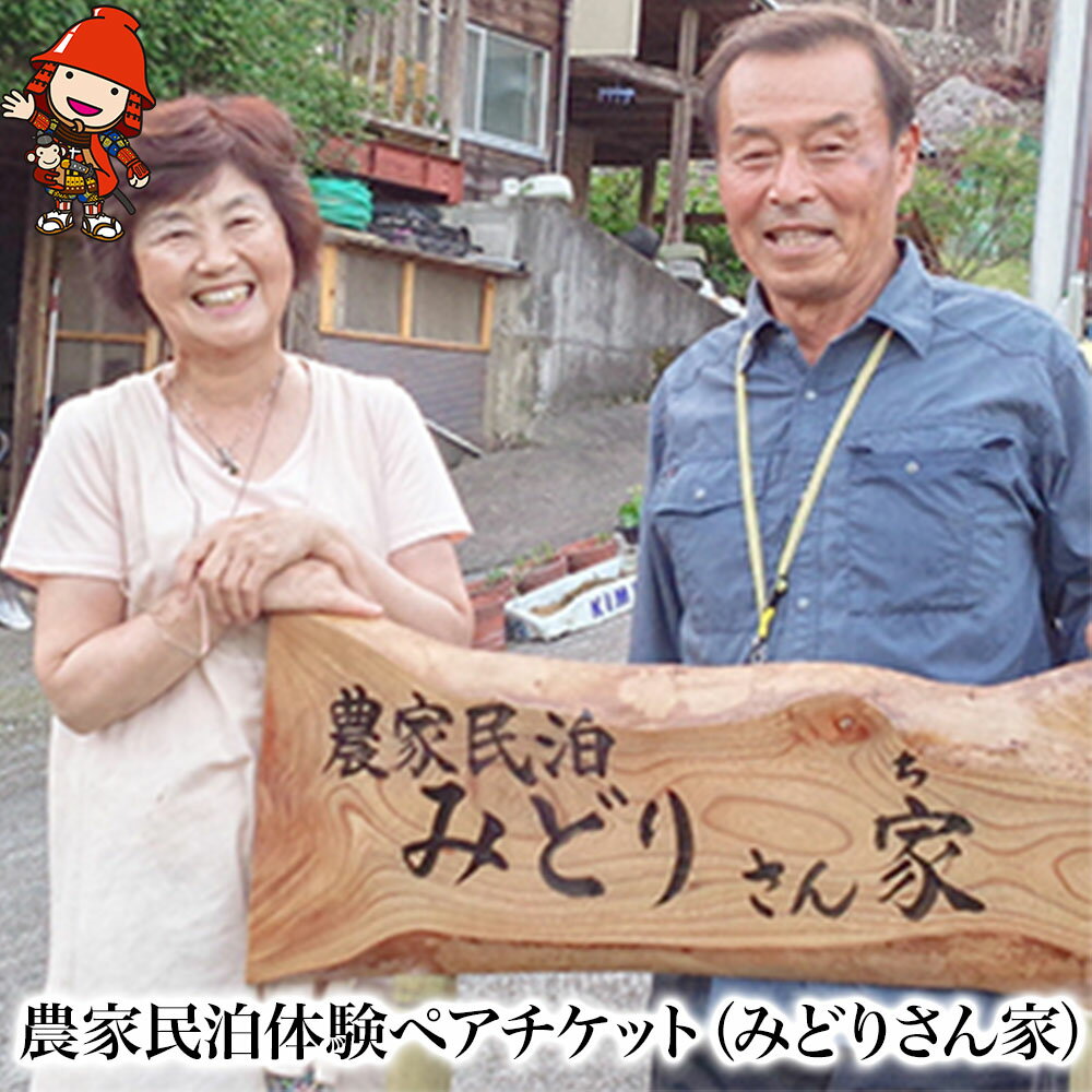 【ふるさと納税】農家民泊体験ペアチケット みどりさん家 民泊 大人2名/1泊2食付き 体験 田舎暮らし お母さんの里山料理 宿泊 大分県 中津市 緑さん家 送料無料