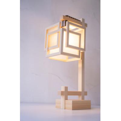 ふるさと納税 中野区 【国産檜】スタンドライト『旬ミニ shun-mini』 白×銀鼠　A550-B |  | 01