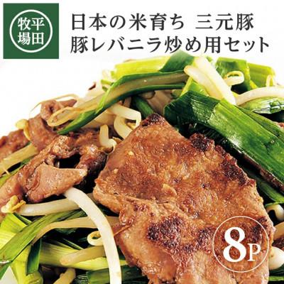 ふるさと納税 酒田市 【平田牧場】三元豚◆豚レバニラ炒め用セット　190g(豚レバー150g、たれ40g)×8パック