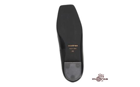 100周年マドラス 婦人靴 超ソフトタッチで軽量のスクエアモカシューズ [MAL0041](サイズ：23.5cm、カラー：ブラック) ブラック 23.5cm