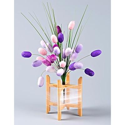 ふるさと納税 村上市 【繭玉から生まれる花 まゆ花(シルクフラワー)】ラベンダーまゆ C4037