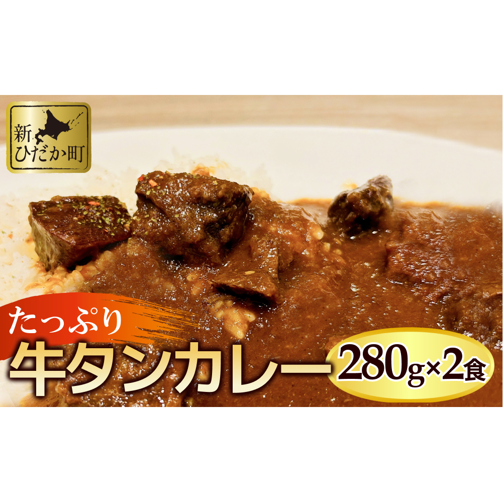 牛タン カレー 2パック セット 牛 牛肉 肉 ビーフ カレーライス 冷凍 北海道 新ひだか町