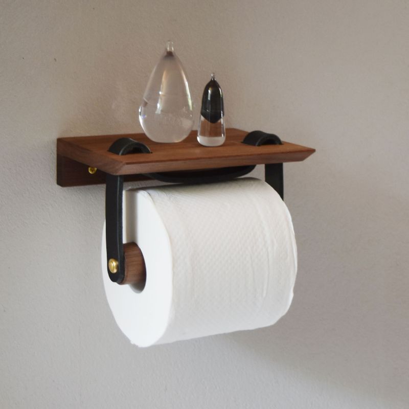 Teha’amana Toilet paper holder テハマナ トイレットペーパーホルダー ウォールナット ブラック 革 皮 雑貨 おしゃれ レザー 本革 こだわりの逸品 地域特産品 ギフト 自分用 人気 おすすめ