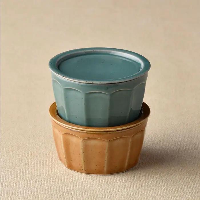 【波佐見焼】カラーペア蓋物 スープカップ カップ 小皿  食器 皿 【舘山堂】 [RC09] 波佐見焼