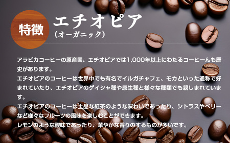 エチオピア ( ｵｰｶﾞﾆｯｸ ) コーヒー ( 中細挽き ) 400g ( 200g x2 )