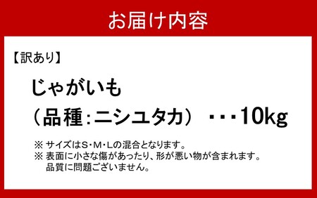 2356R_【訳あり】朝収穫してその日に発送！有機栽培じゃがいも10kg（品種：ニシユタカ）