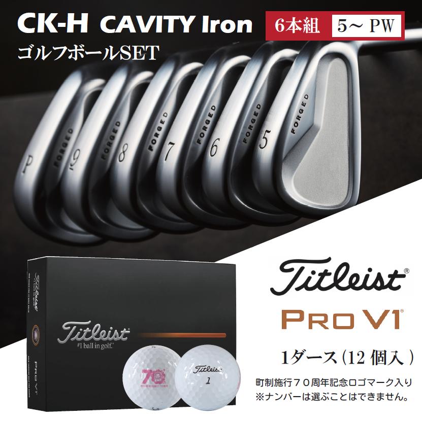 
            キャビティアイアンCK-H（＃5-PW）＆ゴルフボールV1（１ダース）310BD01S.／軟鉄鍛造 フォージド アイアン 国産 ゴルフクラブ　ゴルフテック叡智
          