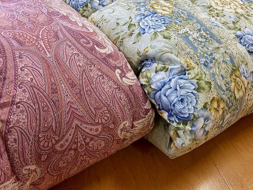 【数量限定・訳あり】羽毛肌掛けふとん　シングル　ホワイトダウン８５％使用　【柄お任せ】