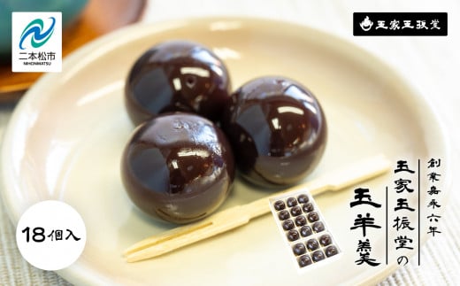 ＼年内発送可能！／創業嘉永六年 玉家玉振堂の玉羊羹18個入り 羊羹 ようかん 羊かん 和菓子 菓子 玉振堂 お茶菓子 スイーツ 贈答用 おすすめ お中元 お歳暮 ギフト 二本松市 ふくしま 福島県 送料無料【株式会社玉家玉振堂】