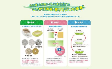 消臭ビーズ 猫トイレ まくだけ 香りに広がる 450ml 9個 消臭ビーズ
