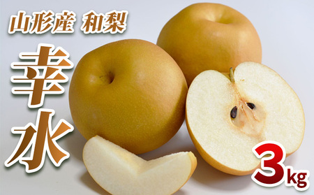 山形産 和梨(幸水)3kg(6～9玉)【令和8年産先行予約】FS25-079