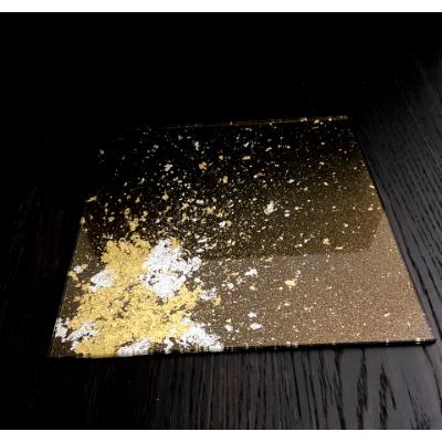 ふるさと納税 海南市 ガラスプレートM　梨地金箔漆黒 |  | 01