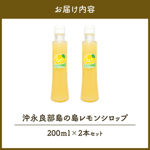 沖永良部島 の 島レモン シロップ （200ml） 2本 セット W011-114u レモン シロップ 国産 割るだけ レモネード レモンソーダ ホットレモン レモンサワー ジュース 飲料 柑橘 フル