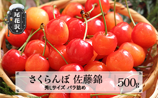 先行予約 さくらんぼ 佐藤錦 秀Lサイズ 500g  バラ詰め プレゼント ギフト 令和7年産 2025年産 山形県産 ns-snslb500