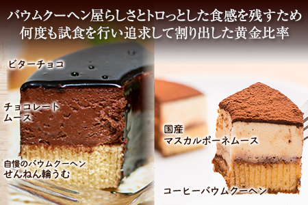 とろなまバウムクーヘン「とろなま2種セット（チョコ・ティラミス）」 せんねんの木