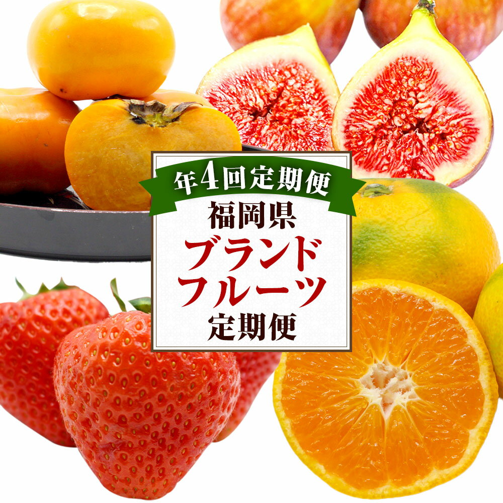 【ふるさと納税】【4回定期便】福岡県ブランドフルーツ定期便 いちご/博多あまおう 約280g×4パック いちじく/博多とよみつひめ 約300g×4パック みかん/早味かん 約3kg 柿/秋王 3Lサイズ4玉（約1.2kg） フルーツ 果物 定期便 福岡県産 国産 九州産 ブランド 冷蔵 送料無料